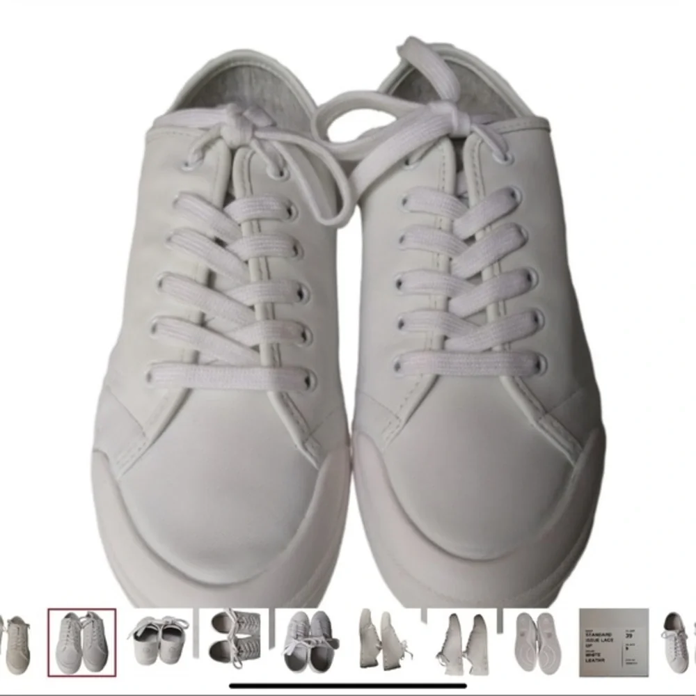 New! Rag & Bone Standard Issue Lace Up White Leather Sneaker Size 6.5 and Size 8 - Picture 3 of 11